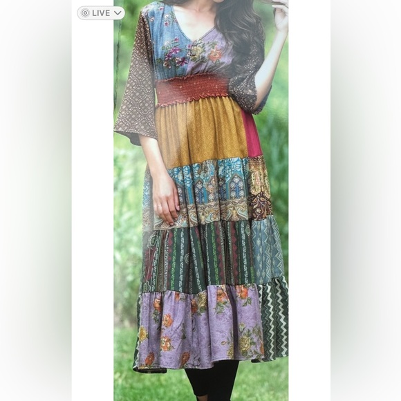 Sacred Threads Dresses & Skirts - XXL. Sacred Threads Multicolor Boho Maxi Dress. LG/GR/GR01